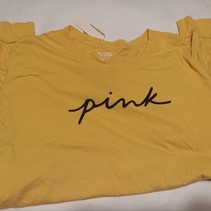 Long sleeve yellow PINK shirt
